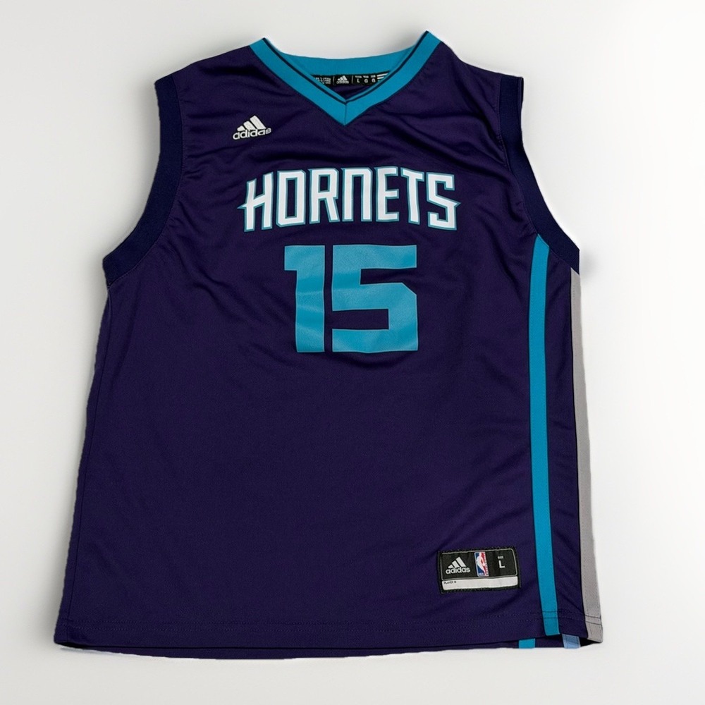 Kemba Walker Charlotte Hornets YOUTH LARGE NBA Jersey Purple Adidas Athletic Gym